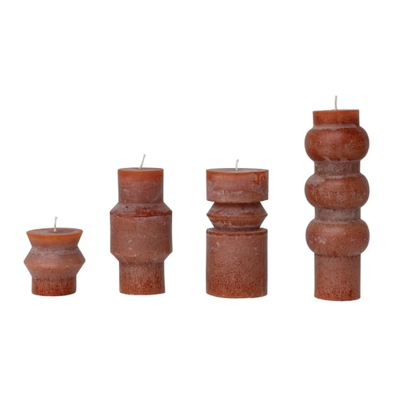 Creative Co-Op Creative Co-Op Unscented Totem Pillar Candle, Spice
