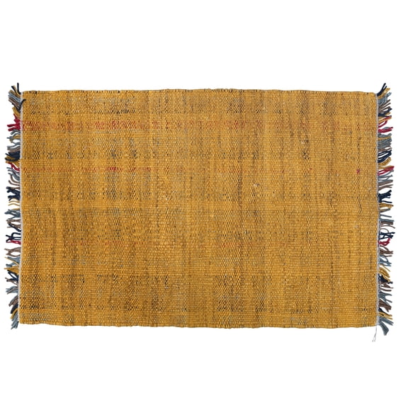 Creative Co-Op Creative Co-Op Woven Jute Rug with Fringe, Multicolor