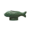 thumbnail image 1 of Creative Co-Op Debossed Stoneware Fish Planter with Reactive Glaze, Turquoise, 1 of 4