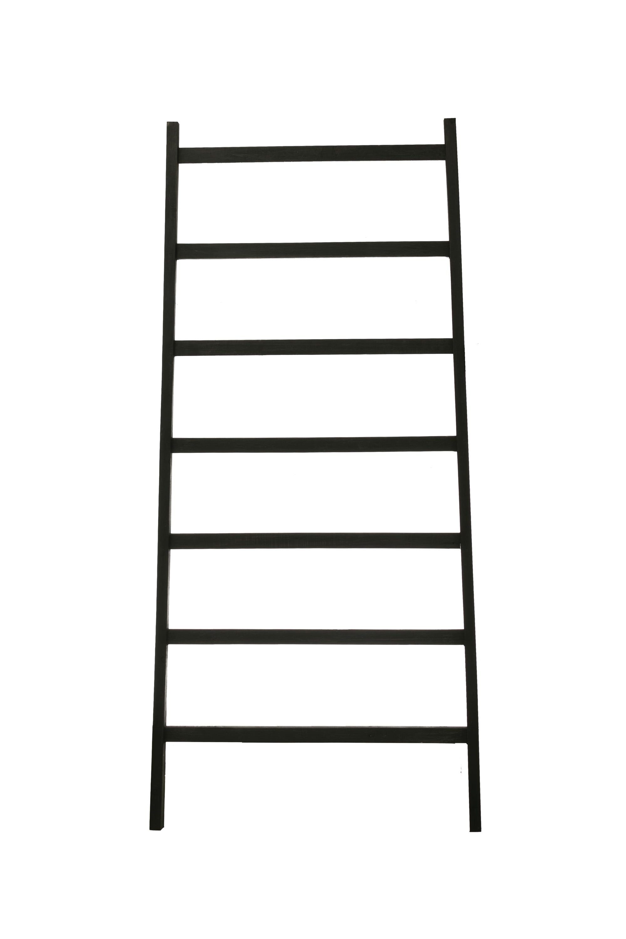 Creative Co-Op Decorative Black Wood Ladder with 7 Rungs,