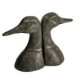 thumbnail image 1 of Creative Co-Op Decorative Distressed Cast Metal Duck Head Bookends, Black, Set of 2, 1 of 9