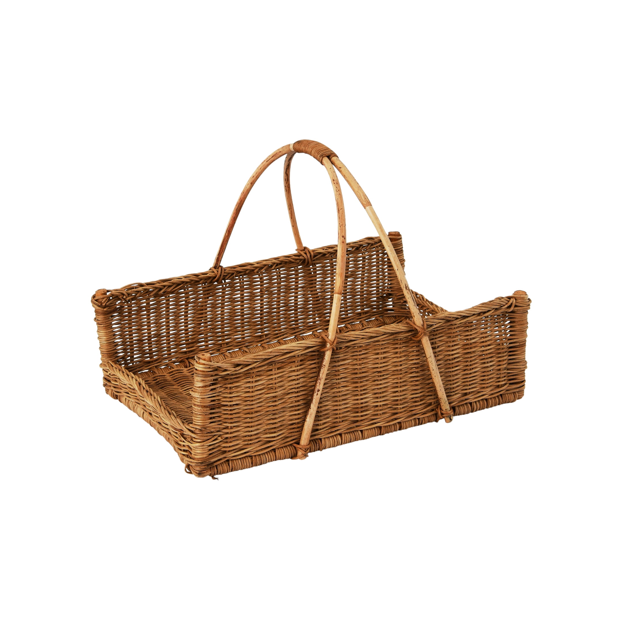 Natural Handwoven Rattan Rectangular Hanging Storage Basket
