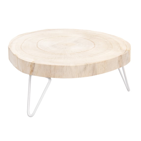 Creative Co-Op Decorative Paulownia Wood Pedestal, Natural