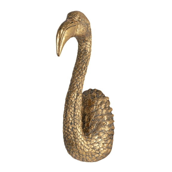 Creative Co-Op Decorative Resin Bird Bust Wall Decor, Gold