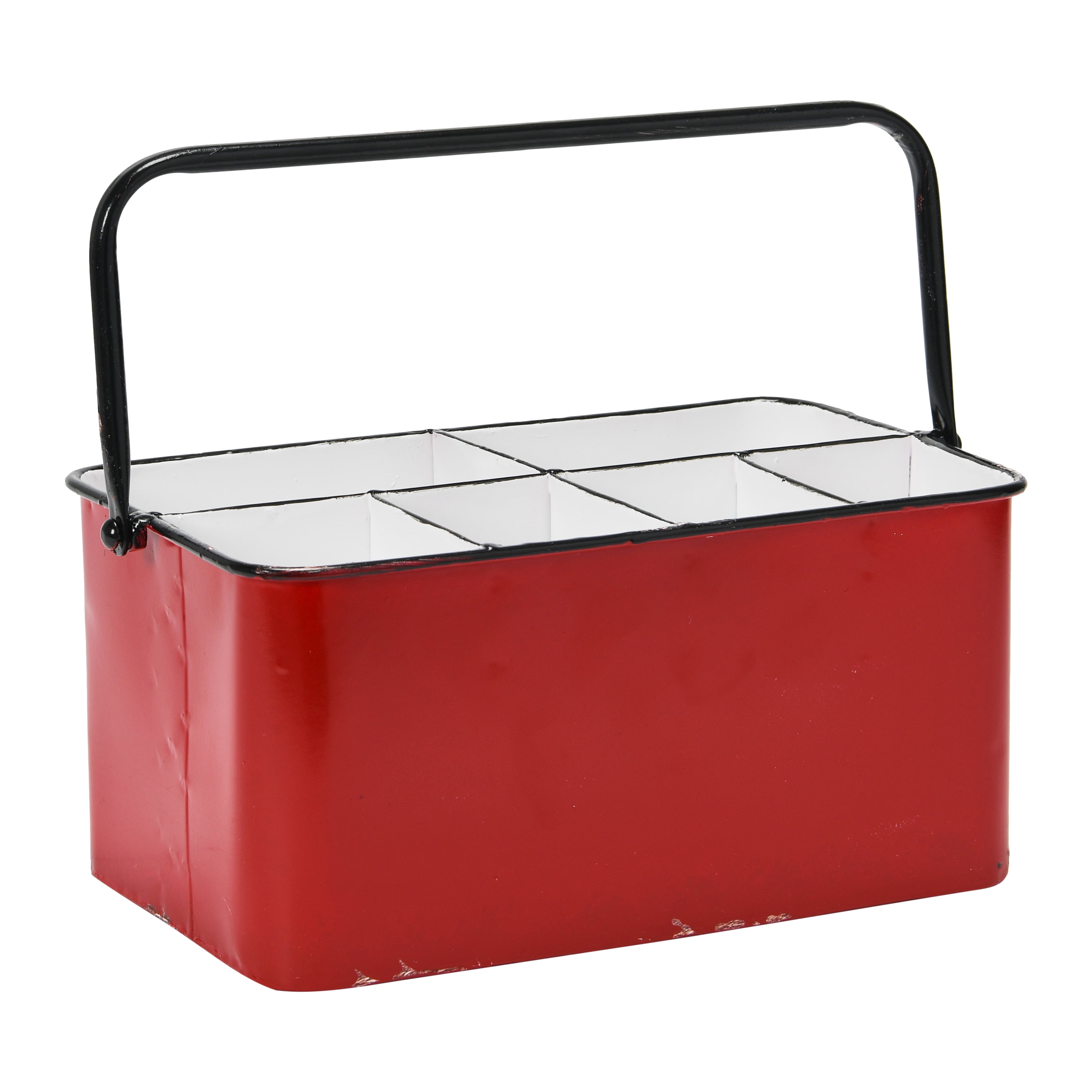 White Two-Tier Foldable Metal Storage Caddy 27x29cm