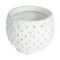 thumbnail image 1 of Creative Co-Op Distressed Terra Cotta Hobnail Planter, White, 1 of 5