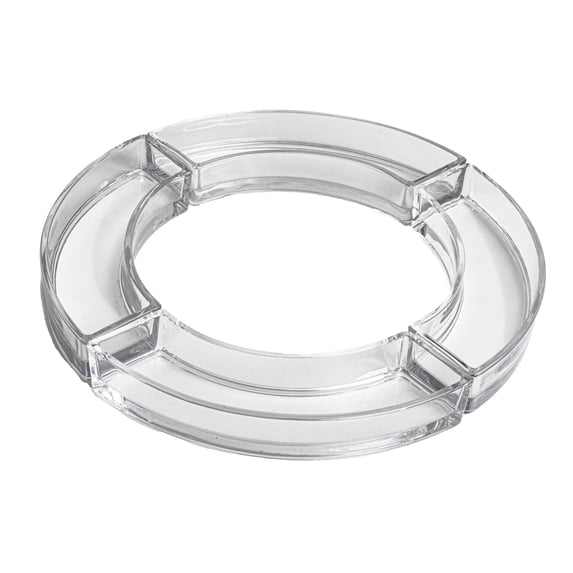 Creative Co-Op Elegant Curved Glass Dish and Votive Holder, Clear