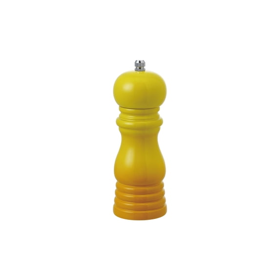 Creative Co-Op Enameled Rubberwood Salt/Pepper Mill, Yellow