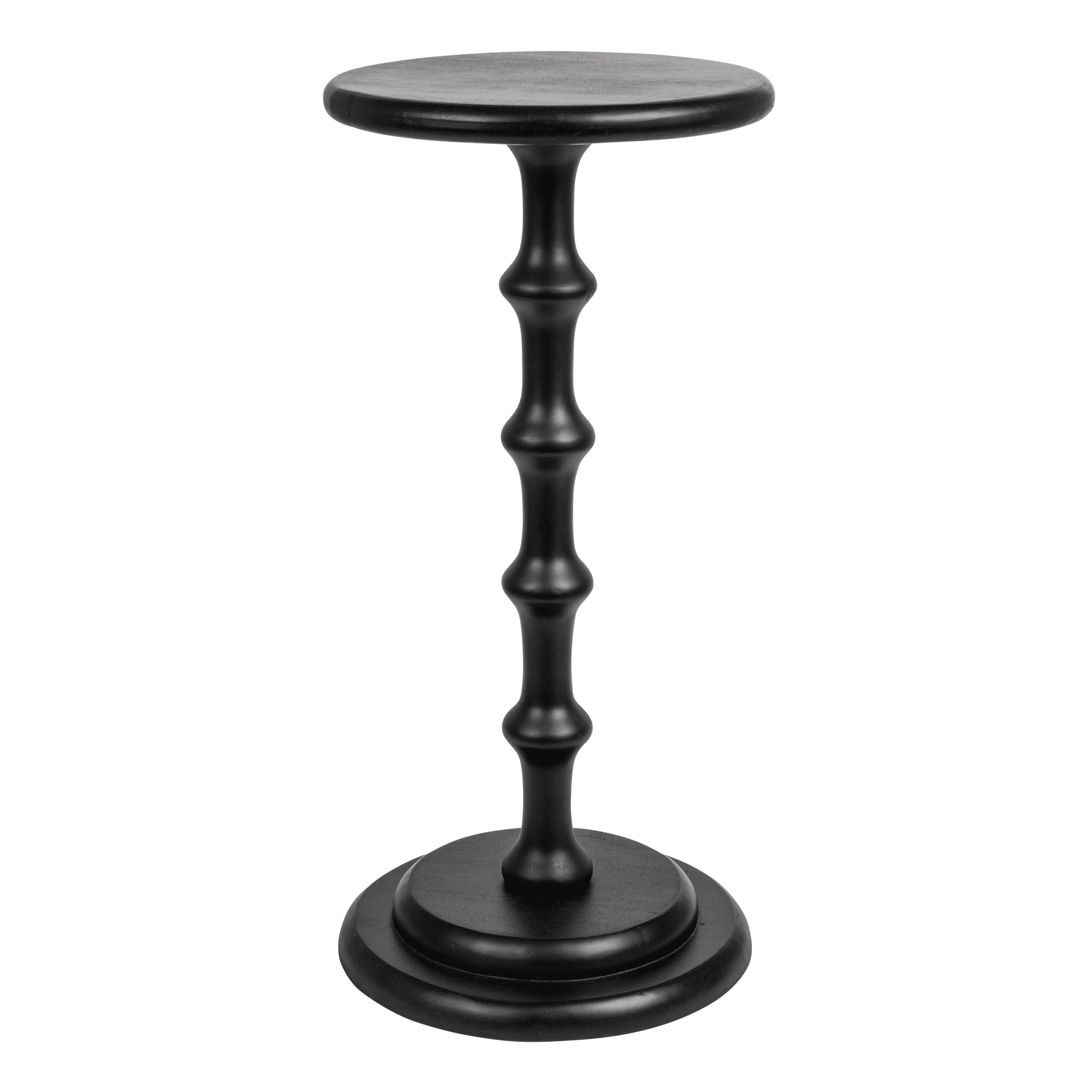 Creative CoOp Ergo Pedestal Cocktail Side Table, Black