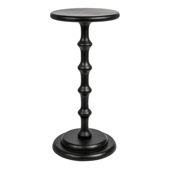 Creative Co-Op Ergo Pedestal Cocktail Side Table, Black