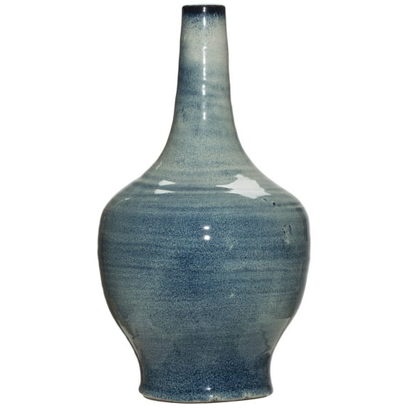 Creative Co-Op Extra-Large Blue Terracotta Vase with Reactive Glaze Finish (Each one will vary)