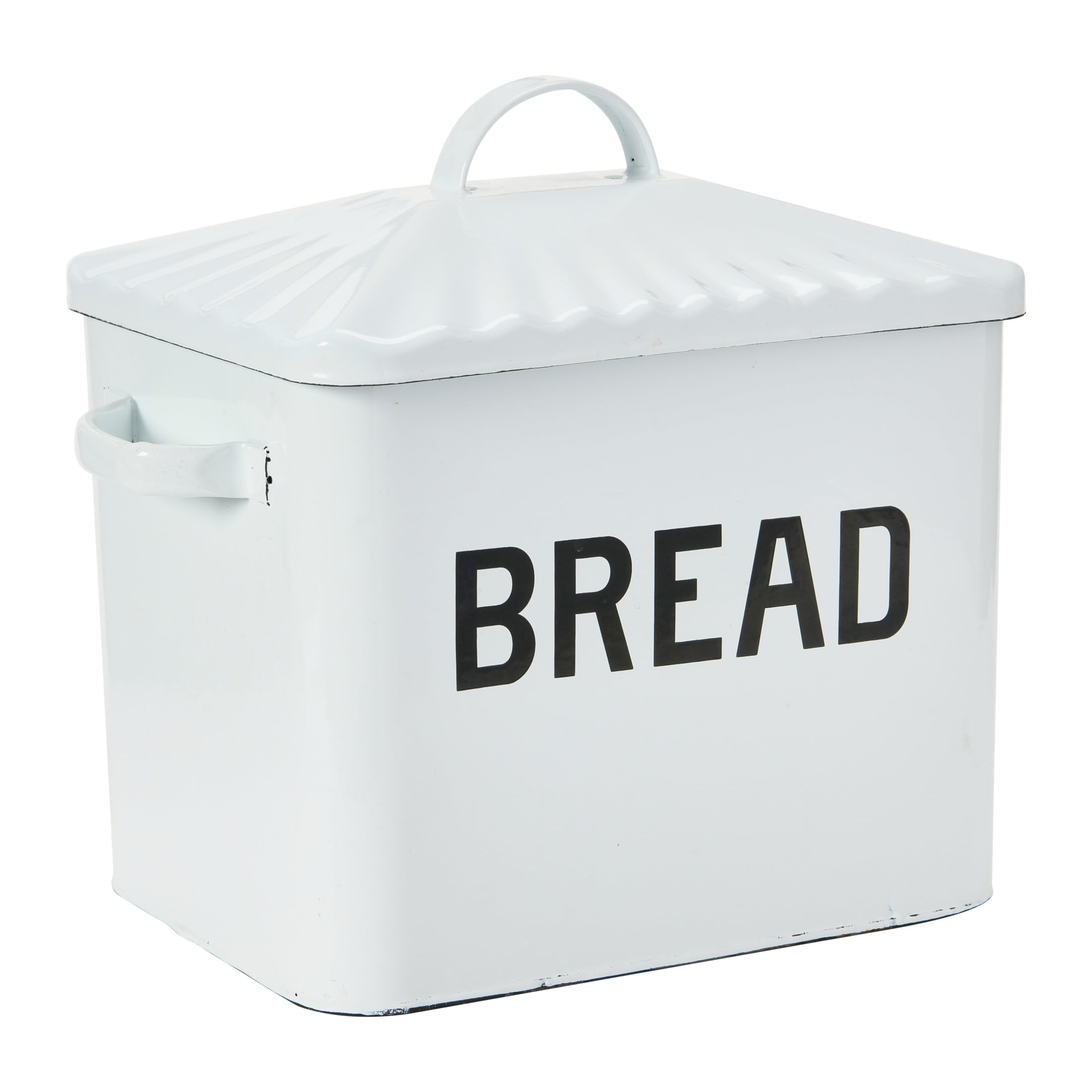 Distressed White Bread Box