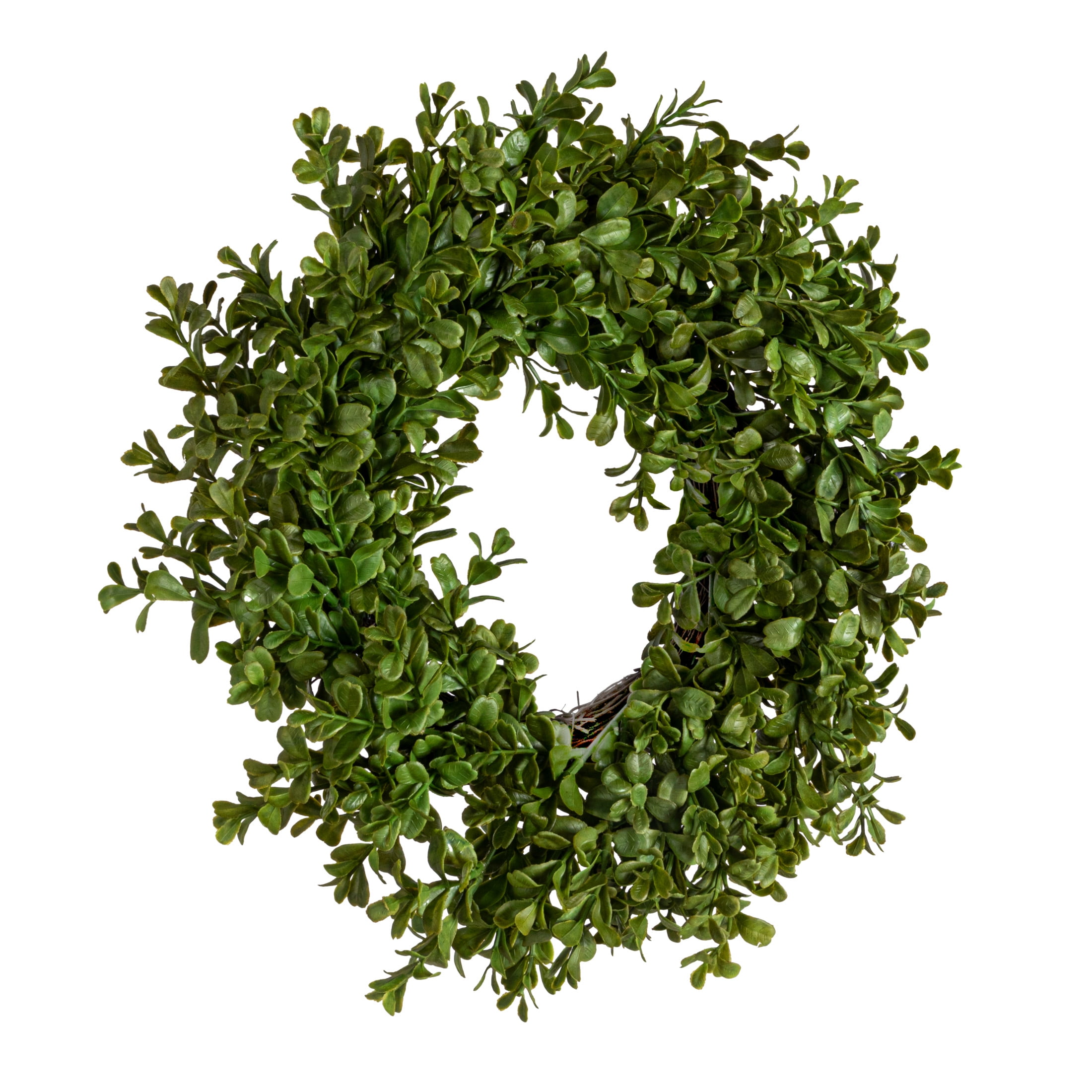 Green Artificial Boxwood Wreath for Front Door