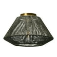 thumbnail image 1 of Creative Co-Op Flush Mount Ceiling Light with Woven Paper Rope Shade, Grey, 1 of 7
