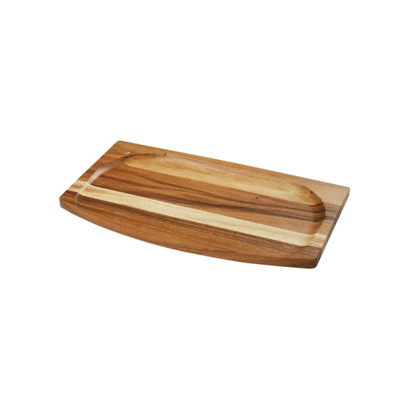Creative Co-Op Footed Wood Serving Tray with Raised Edge, Natural