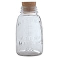 thumbnail image 1 of Creative Co-Op Glass Jar - Tall, Embossed lettering, 1 of 1