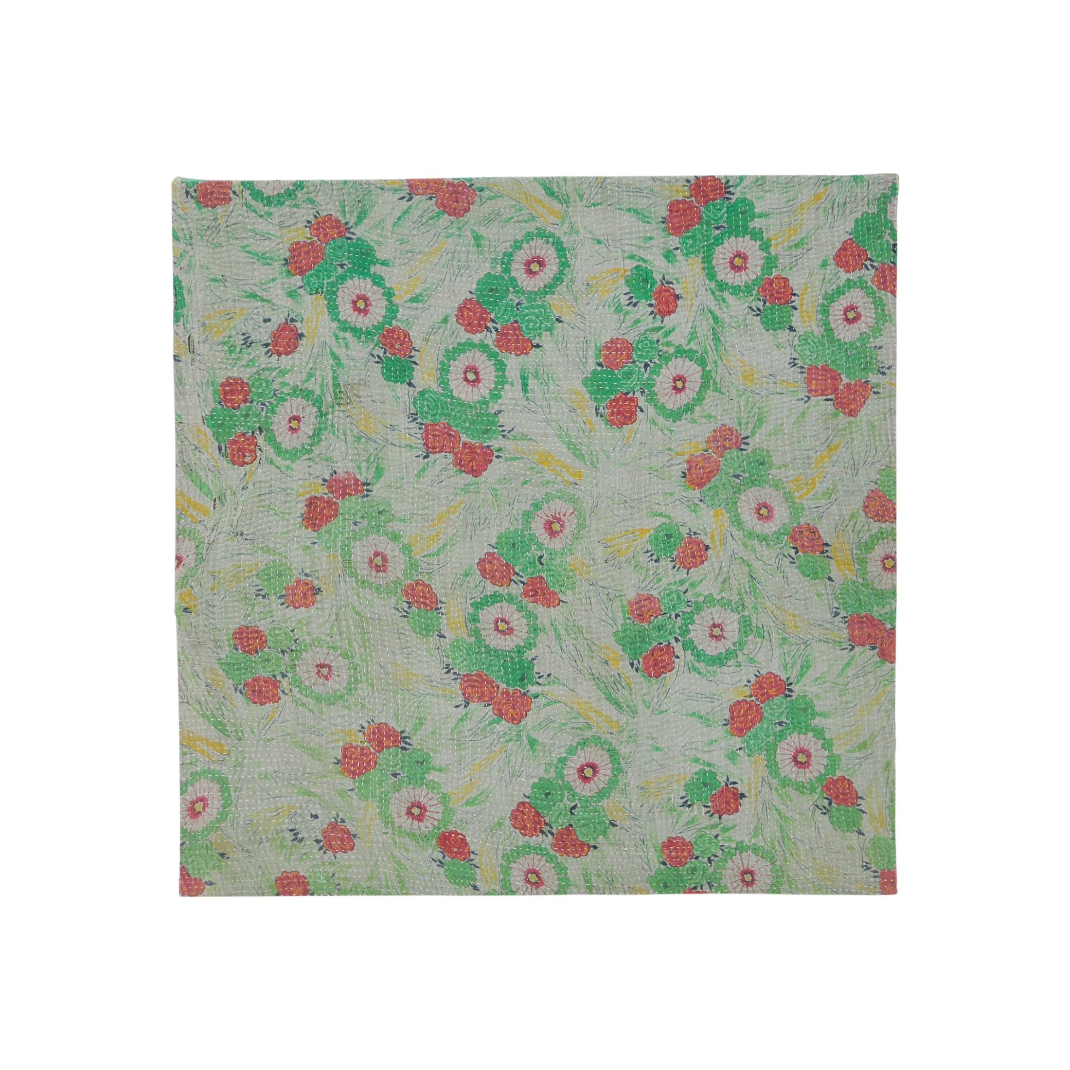 Floral Abstract Multicolor Cotton Canvas Wall Art