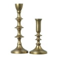 Creative CoOp Gold Aluminum Taper Candle Holders, Set of 2