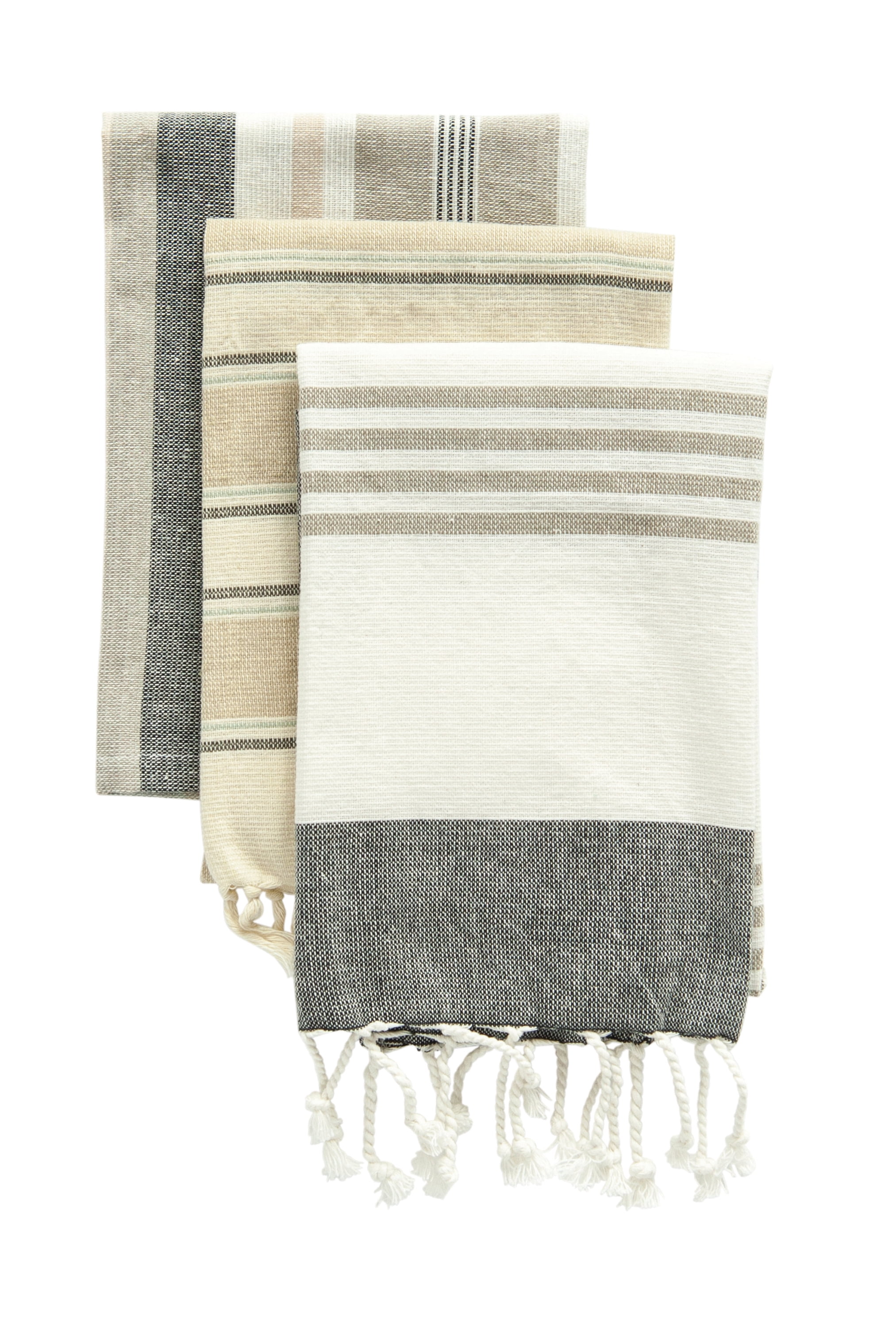 Grey and Brown Piano Stripe Kitchen Towel – MARCH