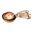 thumbnail image 1 of Creative Co-Op Hammered Stainless Steel Scoops with Leather Tie (Set of 4 Sizes), 1 of 5