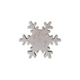 thumbnail image 1 of Creative Co-Op Handmade Enameled Mango Wood Snowflake with Gold Splatter, Cream and Gold, 1 of 4