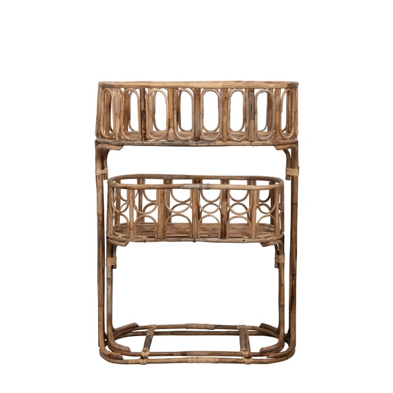 Creative Co-Op Handmade Woven Rattan Planters, Natural, Set of 2