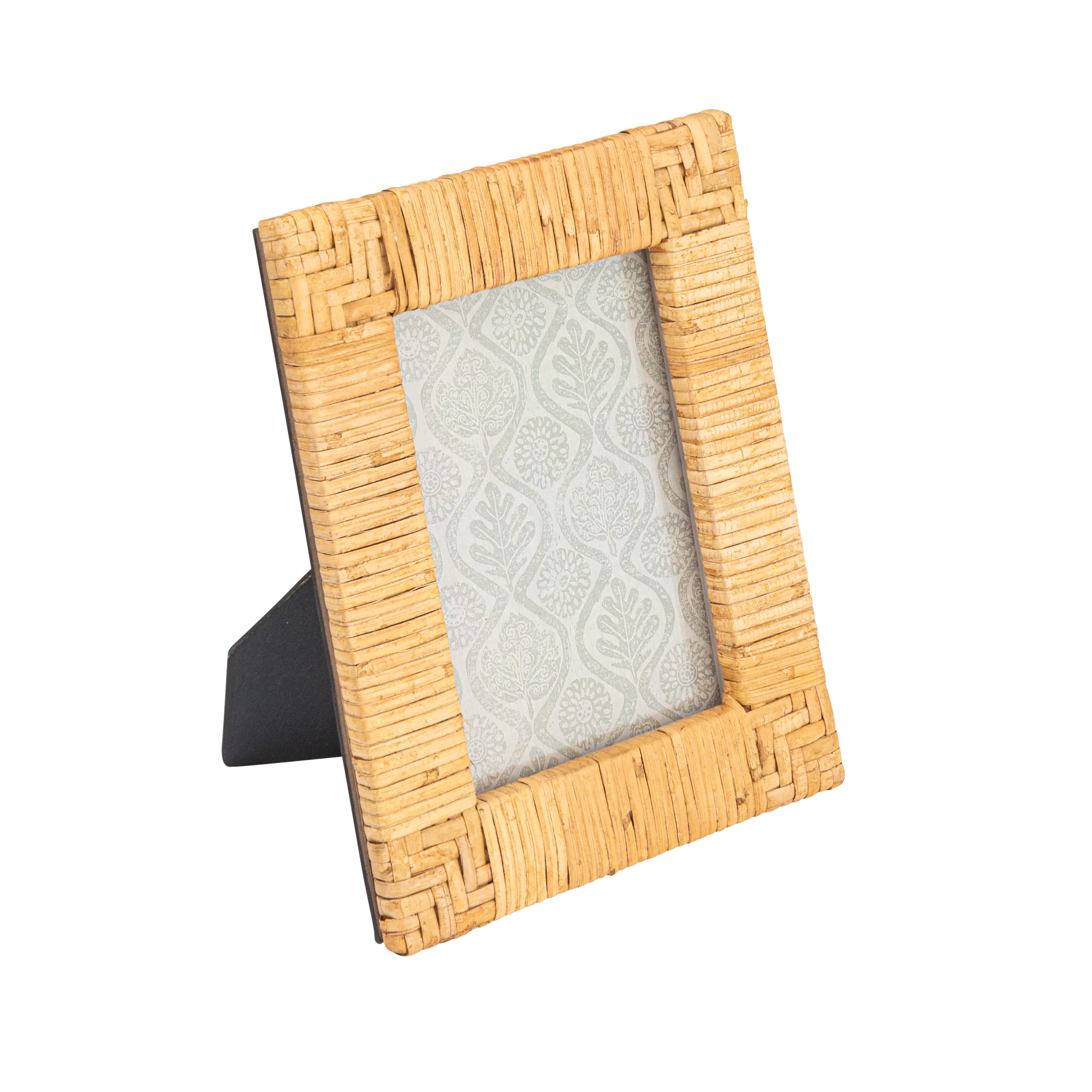 Natural Handwoven Rattan 5x7 Tabletop Photo Frame