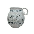 thumbnail image 1 of Creative Co-Op Horse Stoneware Pitcher, Multicolor, 1 of 4
