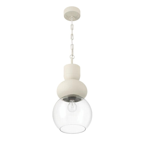 Creative Co-Op Iron Bubble Pendant, Ivory Finish