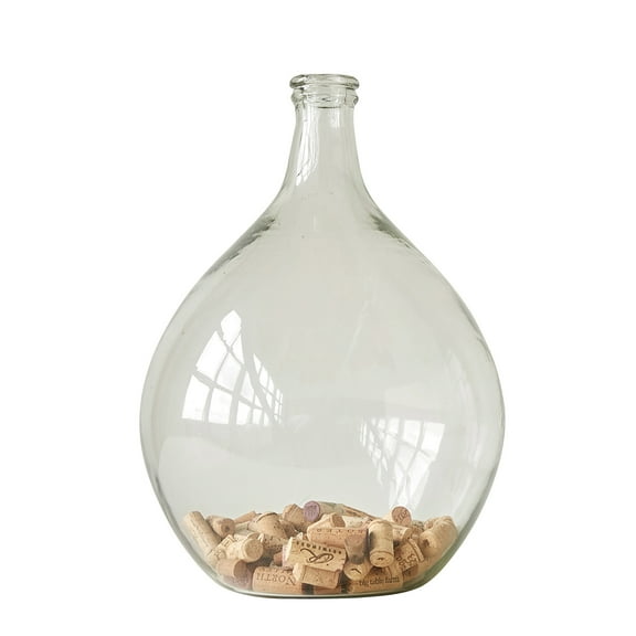Creative Co-Op Large Decorative Glass Bottle, Clear