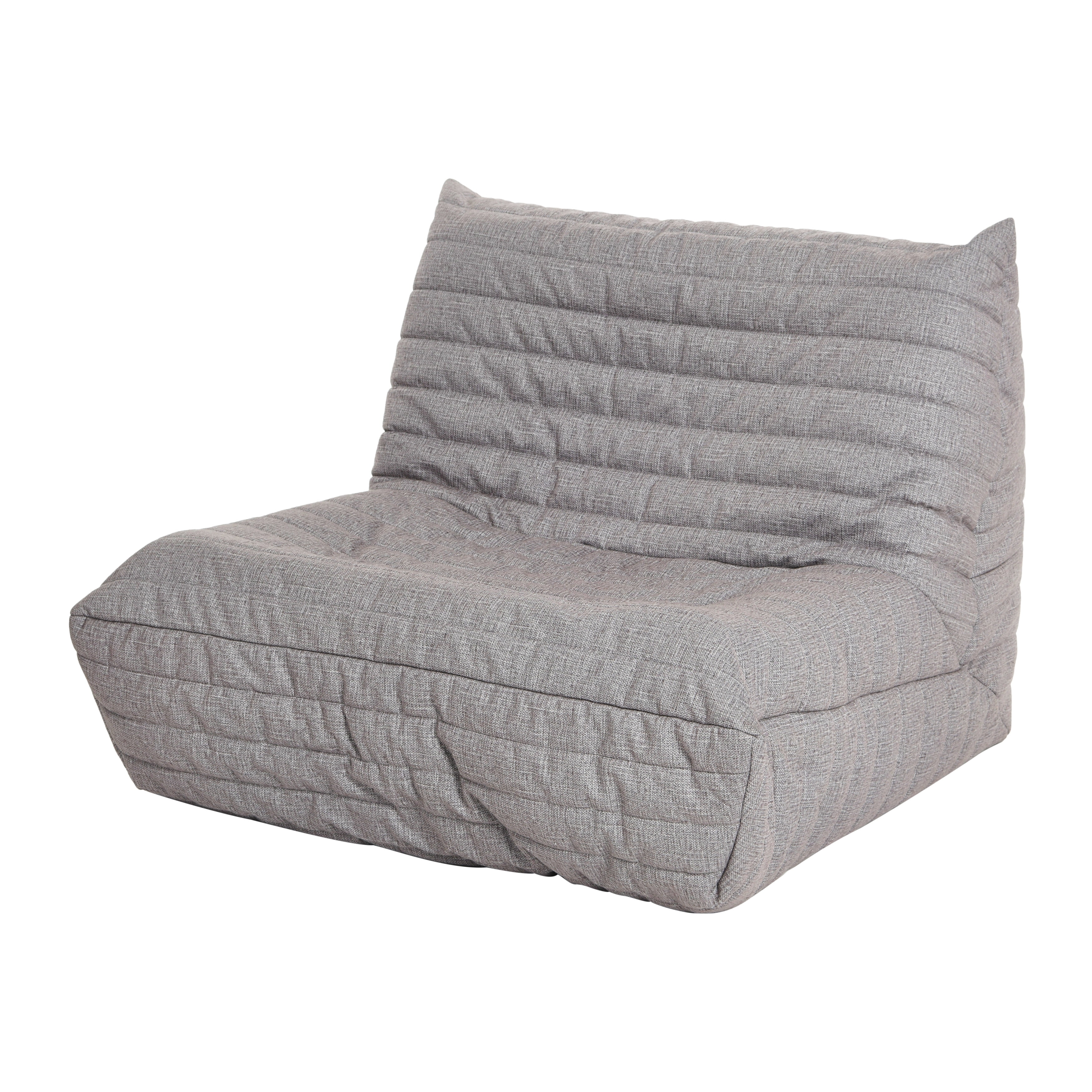 Creative Co-Op LoBoh One Seater Modular Sofa / Accent Chair; Premium Foam-Filled, 70's Bean Bag Chair Alternative