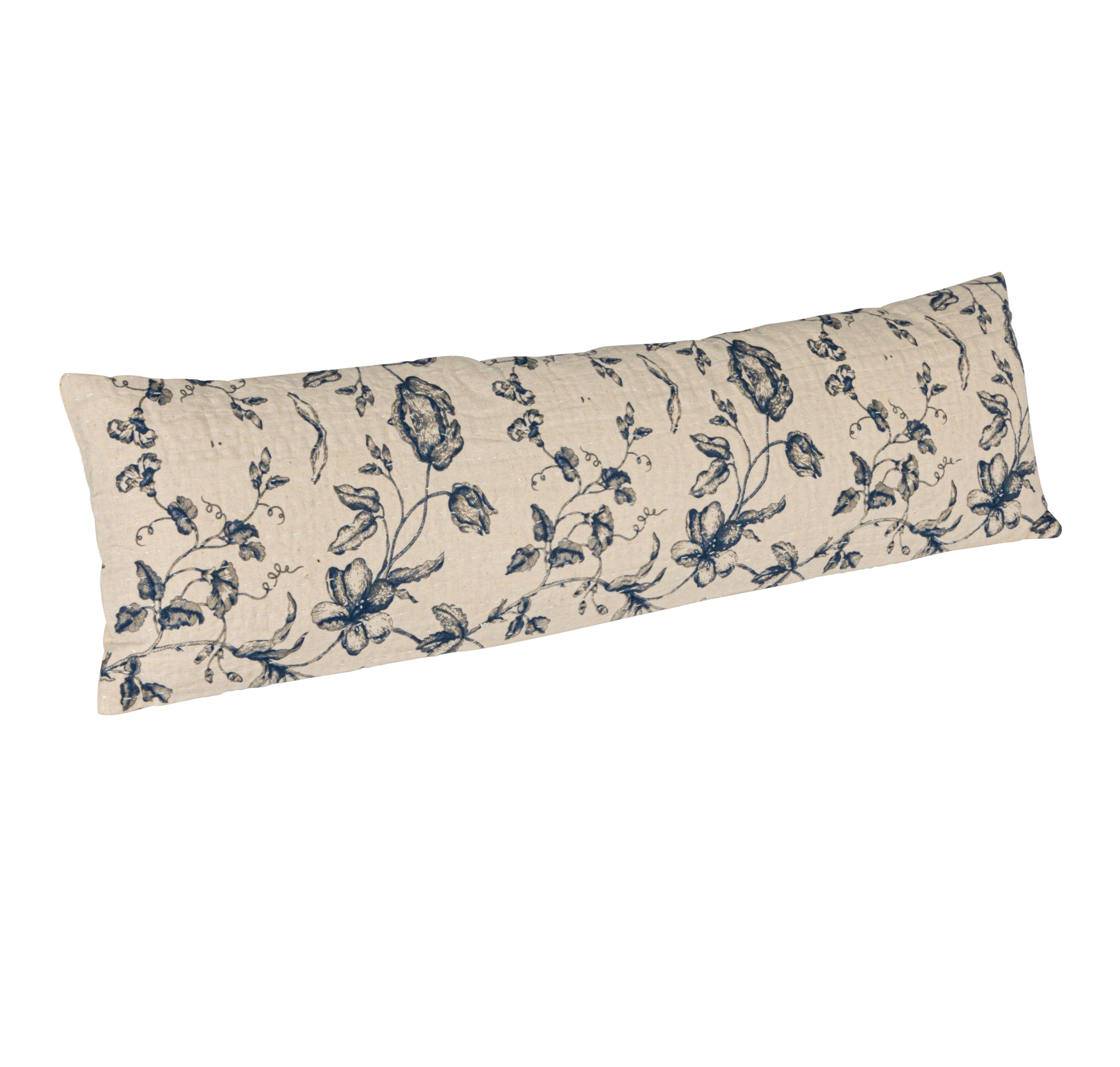 Creative Co-Op "Reserved For The Cat" Cotton Throw Pillow - 24x14 Inches, White, Decorative