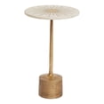 thumbnail image 1 of Creative Co-Op Luxe Aluminum and Marble Martini Table, Gold, 1 of 6