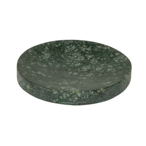 Creative Co-Op Marble Round Soapdish, Green