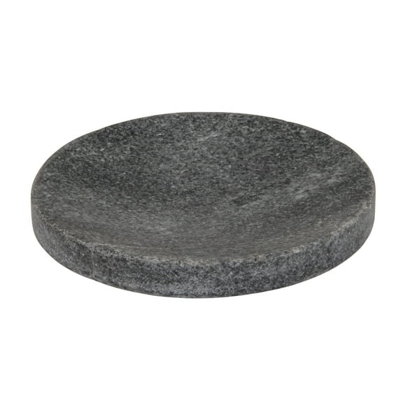 Creative Co-Op Marble Round Soapdish, Grey