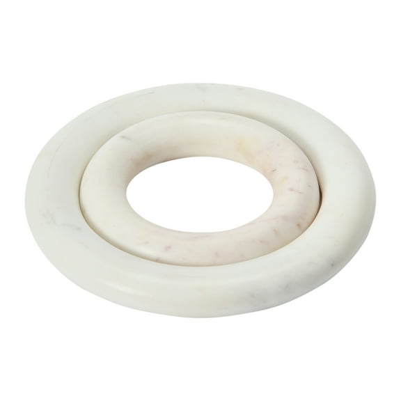 Creative Co-Op Marble Trivets for Dining Table, Set of 2