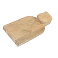 thumbnail image 1 of Creative Co-Op Medium Hand-Carved Mango Wood Cheese Slicer and Cutting Board with Face Handle Design and Combed Finish, Natural, 1 of 5