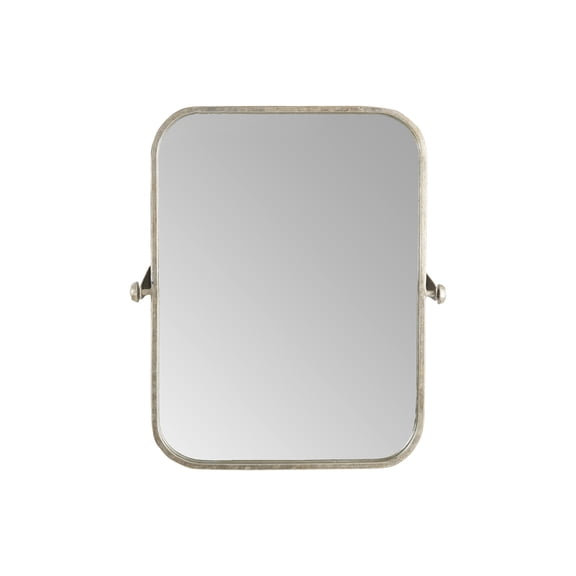 Creative Co-Op Metal Framed Pivoting Wall Mirror, Silver Finish