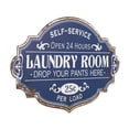 thumbnail image 1 of Creative Co-Op Metal Laundry Room Wall Sign with Distressed Finish, Blue, 1 of 10