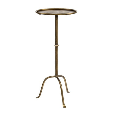 Creative Co-Op Metal Martini Cocktail Table, Antique Brass