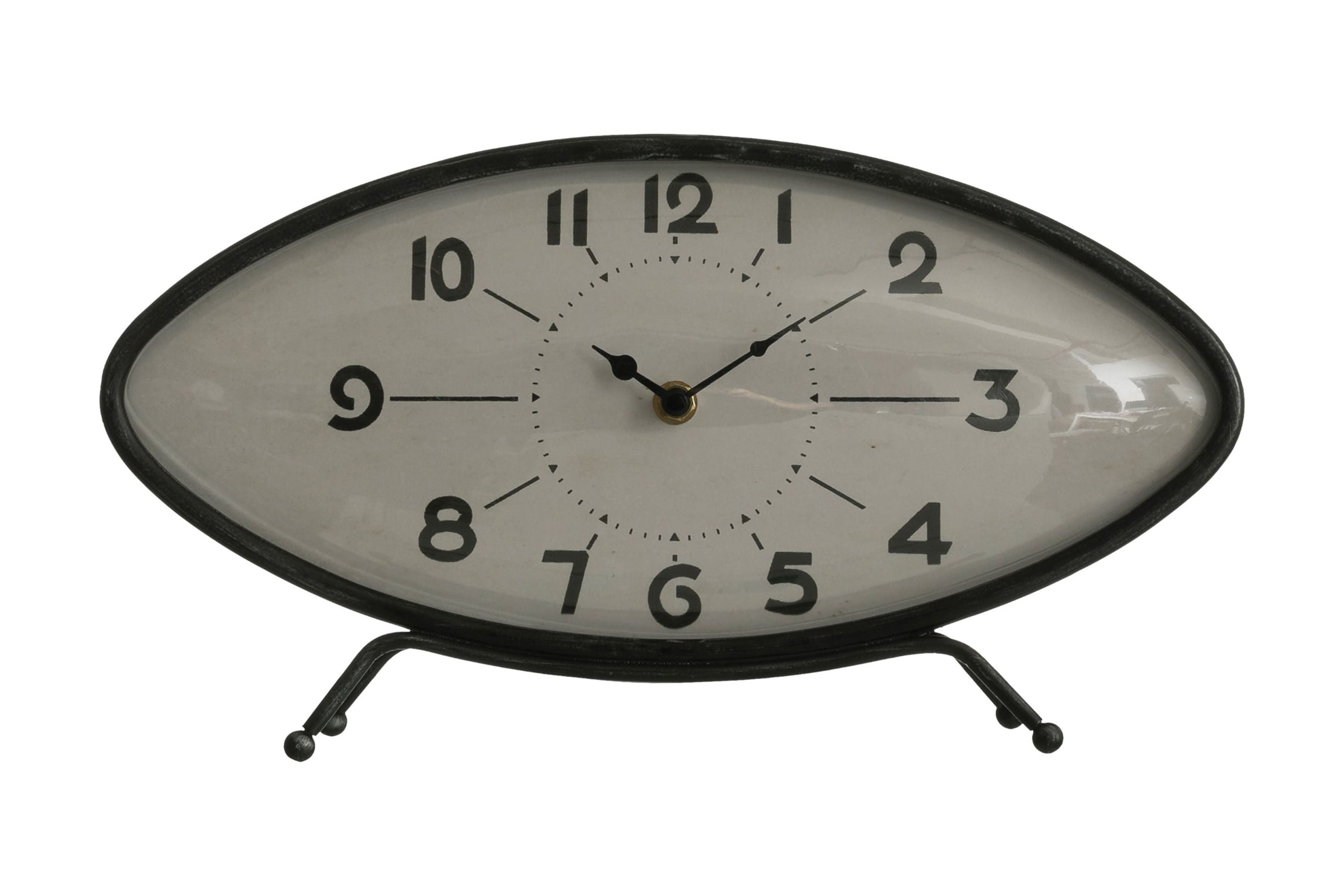 Creative CoOp Metal Retro Oval Mantel Clock