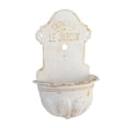 thumbnail image 1 of Creative Co-Op Metal Wall-Mounted Planter with Distressed Finish, White, 1 of 9