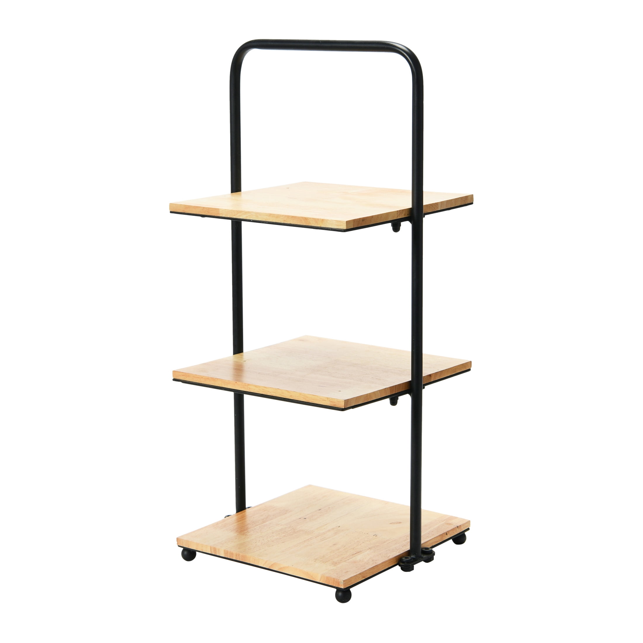 Creative Co-Op Modern Decorative Tray with 3 shelves; Solid Wood ...