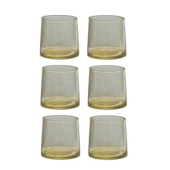 Creative Co-Op Modern Drinking Glass, Set of 6, Chartreuse