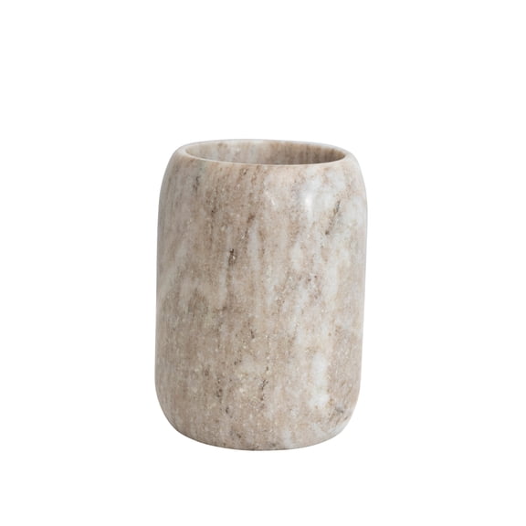 Creative Co-Op Modern Marble Bottle Holder, White