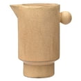 thumbnail image 1 of Creative Co-Op Modern Small Stoneware Pitcher or Vase, Putty Brown, 1 of 6