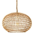 thumbnail image 1 of Creative Co-Op Open-Weave Wicker Ceiling Light, Natural, 1 of 8