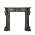 thumbnail image 1 of Creative Co-Op Ornate Decorative Fireplace Mantel, Distressed Black, 1 of 7