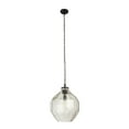 thumbnail image 1 of Creative Co-Op Oversized Geometric Glass Ceiling Light, Matte Black, 1 of 9