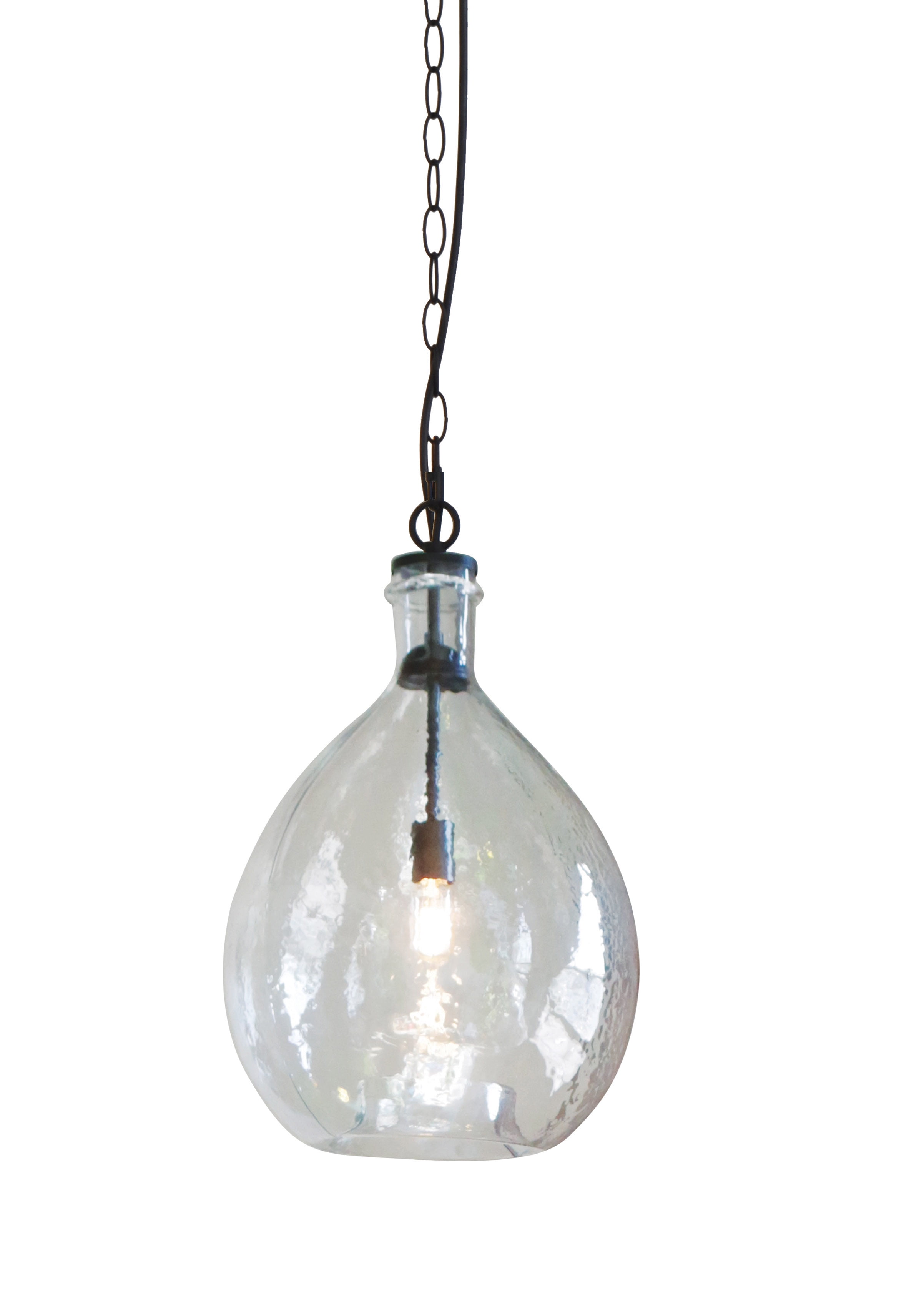 Creative Co-Op Oversized Glass Pendant Light